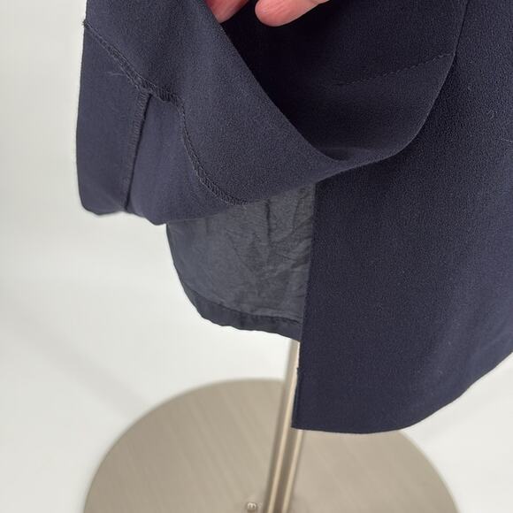 Vintage Charles Gray London Women’s Navy Knee Length Pencil Skirt Size 6 Poly - Picture 4 of 11